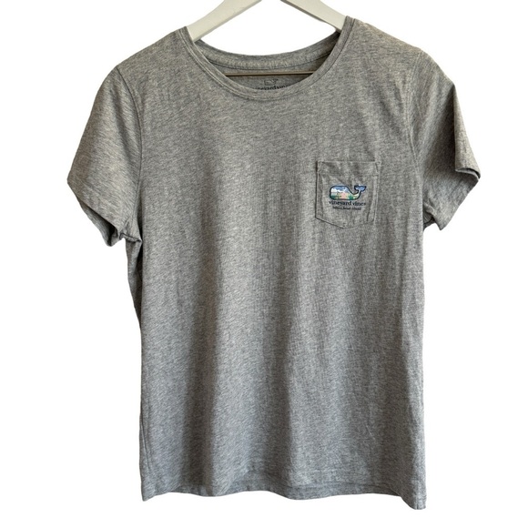 Vineyard Vines Hilton Head Gray Tee, Size M - Picture 1 of 5